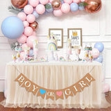 Boy or Girl Banner He or She Baby Gender Sign for Party Decorations
