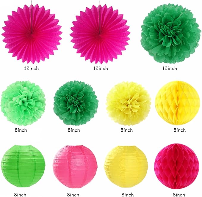 Hawaiian Aloha Luau Flamingo Party Decorations Supplies 21pcs Hello
