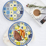HSPAIDYP 100Pcs Lemon Party Plates Supplies - 9" & 7" Citrus Fruit