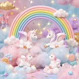 17Pcs Rainbow Unicorn Cake Toppers Unicorn Birthday Cake Decorations
