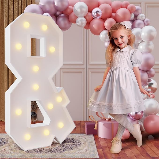 imprsv 4FT Marquee Light Up Letters for Birthday Party Decorations