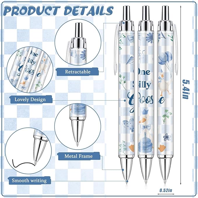 145 Pieces Silly Goose Baby Shower Favors for Guest Goose Ballpoint