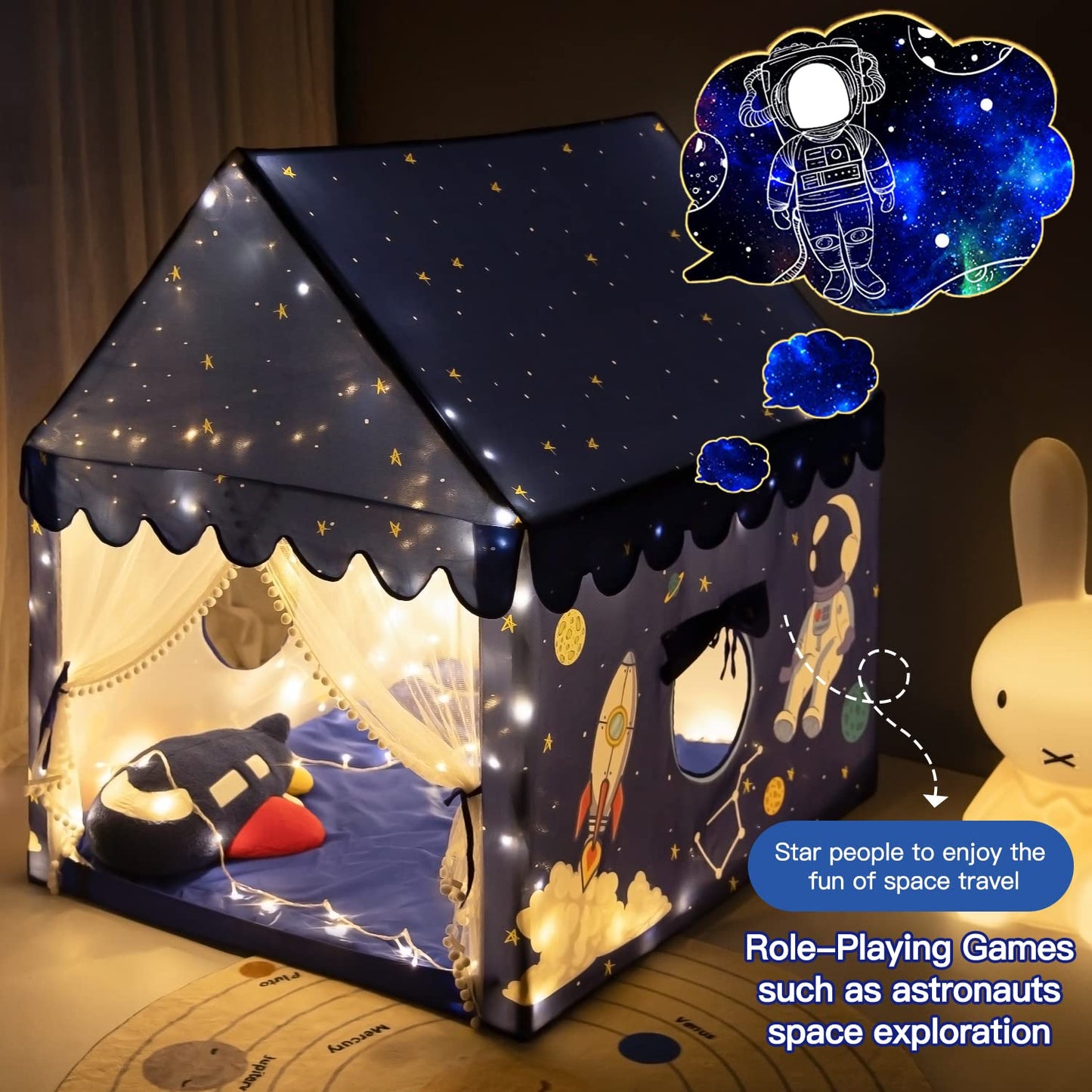 Kids Play Tent Playhouse Indoor Tent for Kids Boys Toddler, Large