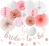 Light Pink Rose Gold Bachelorette Party Decorations 21pcs Baby