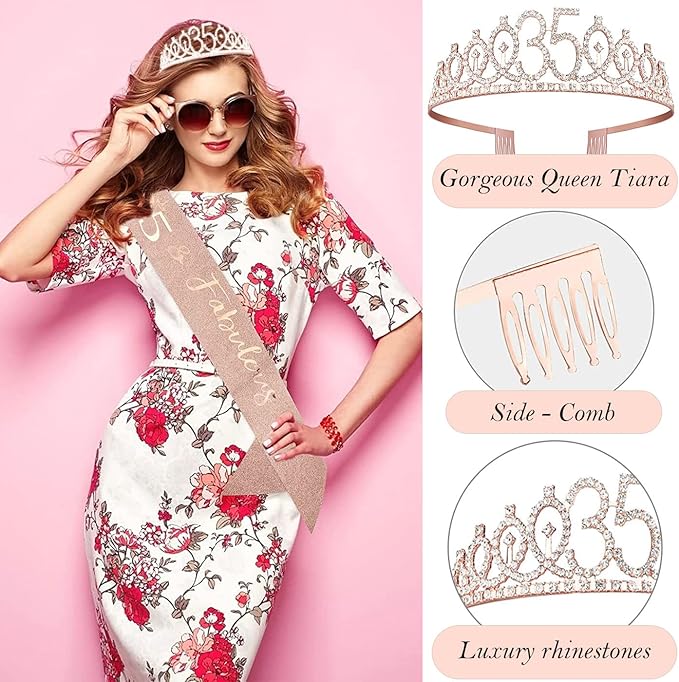 35th Birthday Decorations Gifts for Women Including 35 year old
