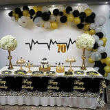 81 Pieces Black and Gold Party Supplies Gold and Black Plates Black