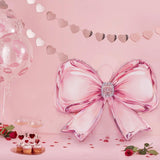 Pink Bow Pinata Set - Coquette Pink Crystal Bow Piñata with Blindfold