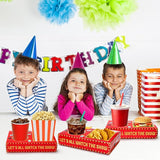 50Pcs Movie Night Snack Trays Hold Popcorn Candy Food Drink