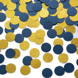Gold and Blue Confetti Table Decoration for Birthday Graduation