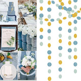 Light-Dusty Blue Gold Party-Decorations Garland - 52Ft Birthday Baby