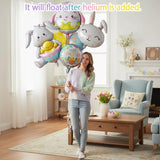 Easter Balloons Easter Party Decorations with Bunny Decor and Easter