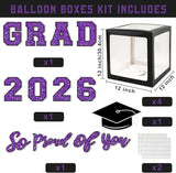 Graduation Decorations 2026 - Purple Graduation Decorations - Set of