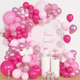 Ouddy Life 157 Pcs Pink Balloons Arch Garland Kit, Hot Metallic Light