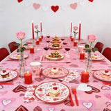 Valentine's Day Disposable Party Tableware 177pcs for 25 Guests
