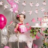 Trandraft 2 Pcs Ballerina Dancer Banner Ballet Dancing Hanging Garland