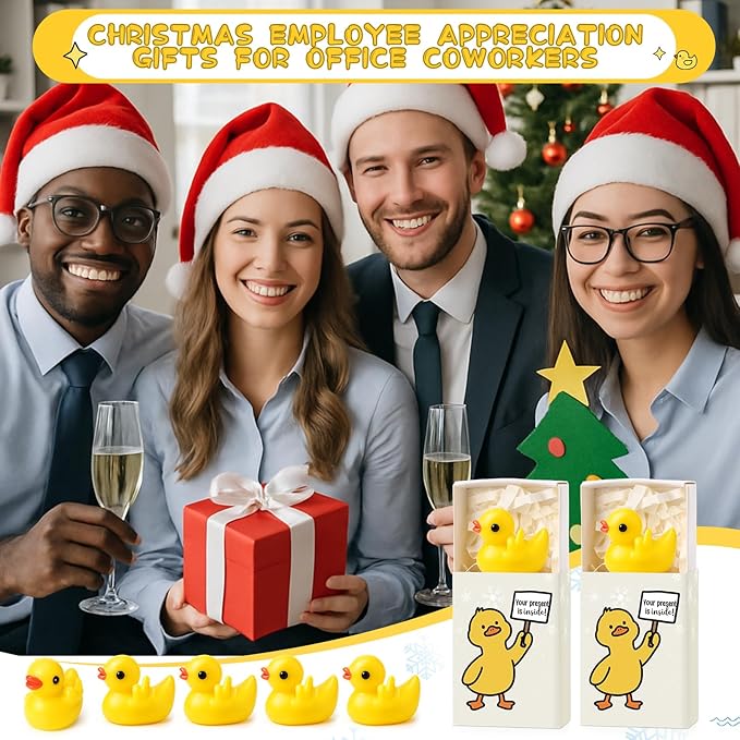 Yookeer 20 Sets Funny Resin Duck Gag Gift Bulk Yellow Resin Finger