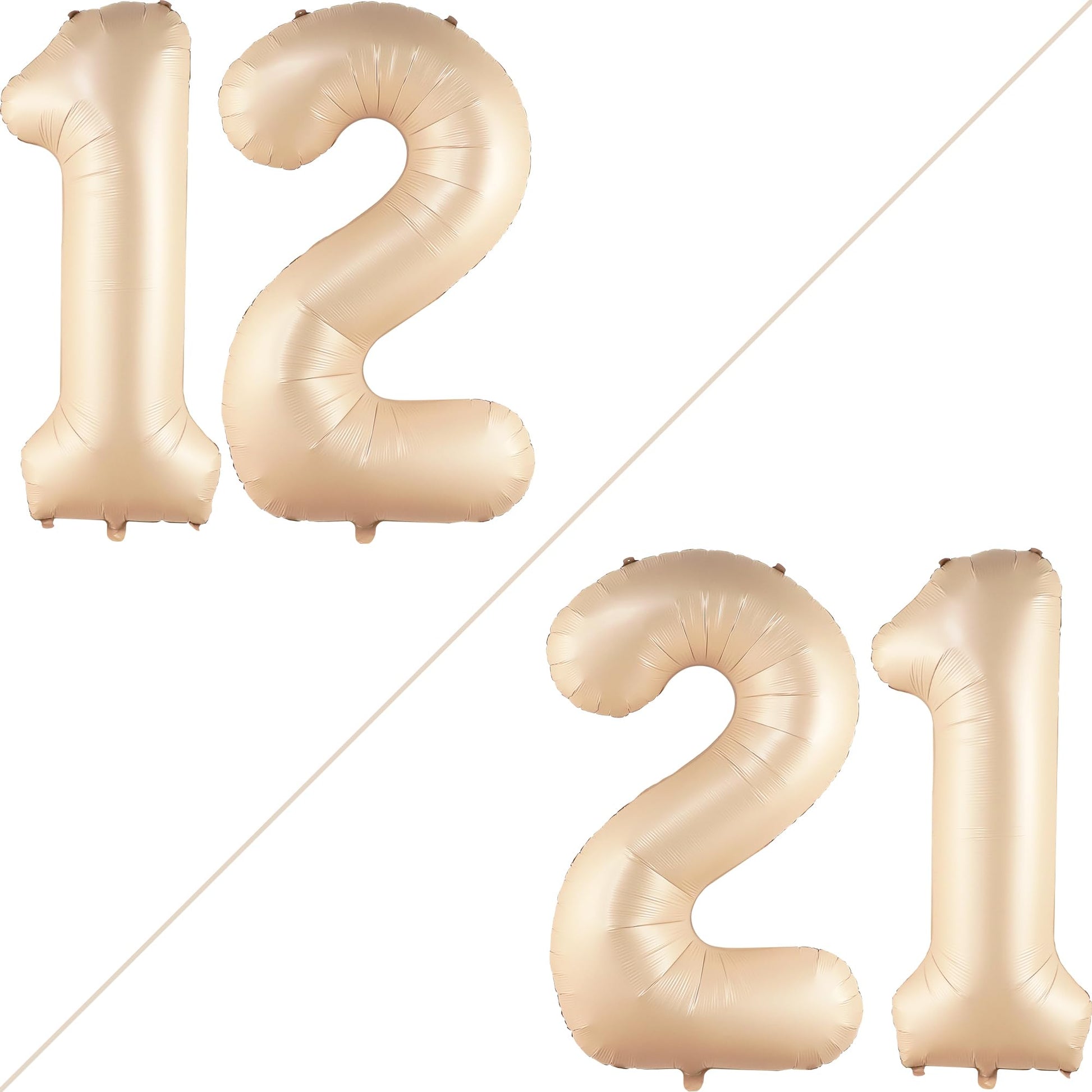 KatchOn, Huge Caramel 12 Balloon Number - 40 Inch | Caramel Number 12