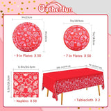 Valentine's Party Supplies Hot Heart Love Disposable Paper Plates