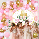 Four Ever a Princess Birthday Decorations Pink Gold Balloon Garland