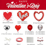 648PCS Valentines Party Decorations Kit with Rose Petals Red and
