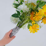 Snowkingdom Silver Table Runner, Sequin Glitter Foil Metallic Mesh