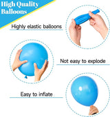 68Pcs Red Yellow Blue Toy Balloons 12 Inch Light Blue Cloud Cow Print