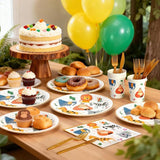 144Pcs Jungle Animals Birthday Party Supplies Decorations Animal