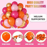 Hot Pink and Orange Gold Balloons 12inch 60pcs Light Pink Metallic
