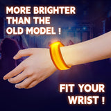 KIRALUMI 8 PCS LED Glow Bracelets, Light Up Wristbands - Halloween