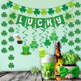40ct St Patrick's Day Decorations Kit Hanging Swirls Banner Shamrock