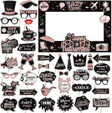 Retirement Party Photo Booth Props Kit - 37pcs Paper Photo Props 1