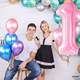 KatchOn, Light Pink 1 Balloon Number - 40 Inch | Number 1 Balloons