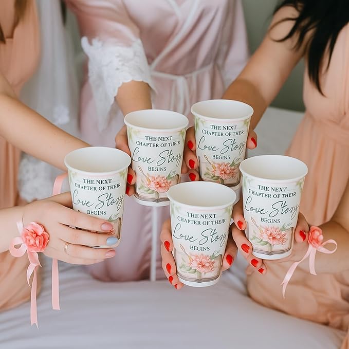 252 Pcs Next Chapter Love Bridal Shower Party Tableware Set Included