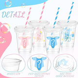 50 Pcs Gender Reveal Cups Gender Reveal Party Supplies 12 oz Party