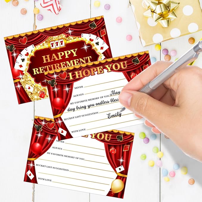 Casino Retirement Card Happy Wishes Card Box Happy Retirement Party