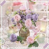 8 Bundles Artificial Peonies Flowers Boho Faux Flowers Arrangements #8