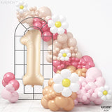 KatchOn, Giant 1 Balloon Number - 40 Inch Beige | Number One Balloon