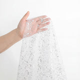 Artoid Mode White Silver Gauze Table Runner 59x120 Inch 10FT, Glitter