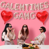 Galentines Day Balloons Banner 16 Inch Rose Gold Galentines Gang
