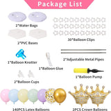 Pastel Princess Party Balloon Column Stand Arch Kit Set of 2 for