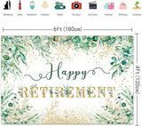 Happy Retirement Party Decorations Set Eucalyptus Leaves Retired