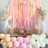 PartyWoo Pink Crepe Paper Streamers 6pcs 492ft Pack of Light Hot Dark