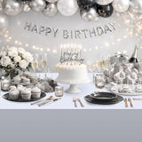 3 Pack Silver Plastic Tablecloth, Disposable Rectangle Table Covers,