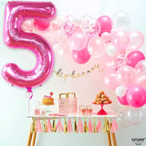 KatchOn, Giant Hot Pink 5 Balloon Number - 40 Inch | 5th Birthday