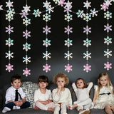 Iridescent-Holographic Snowflake-Snow Christmas Party-Decorations