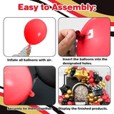 Movie Night Balloon Garland Arch Kit Red Black Gold Balloons with
