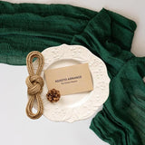 Keketoarrange Emerald Green Table Runner Cheesecloth Gauze 120 Inch