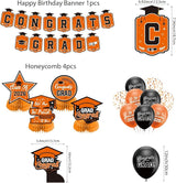 Graduation Decorations 2026 Orange Set, Congrats Grad Decor Set with