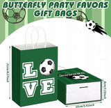 24 Pcs Soccer Party Favor Bags Soccer Goodie Gift Paper Bags with