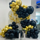 YMSZ Black and Gold Balloons, 67pcs 12 Inch Metallic Gold and Black